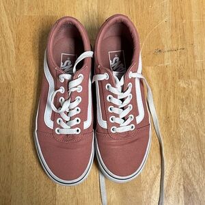 Vans Rose and White Classic Sneakers